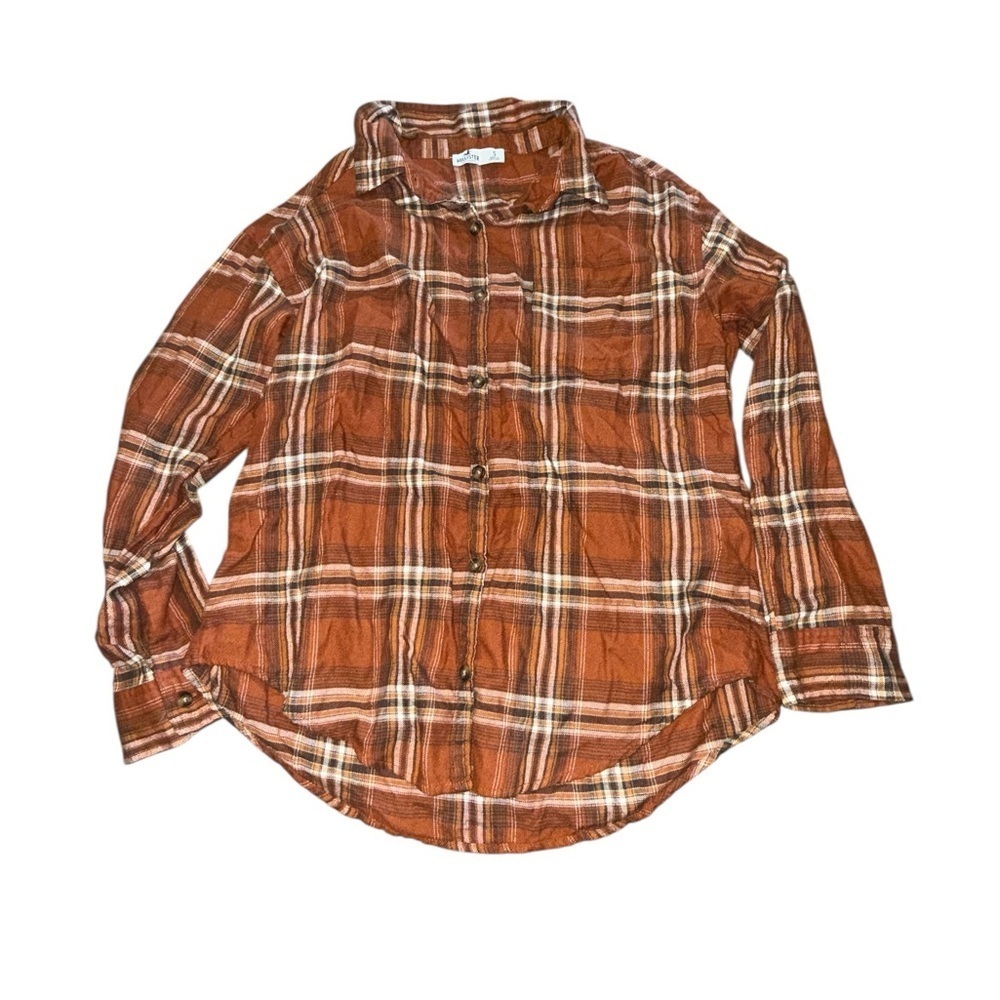 Hollister Brown Plaid Button-Down Shirt - Picture 3 of 5